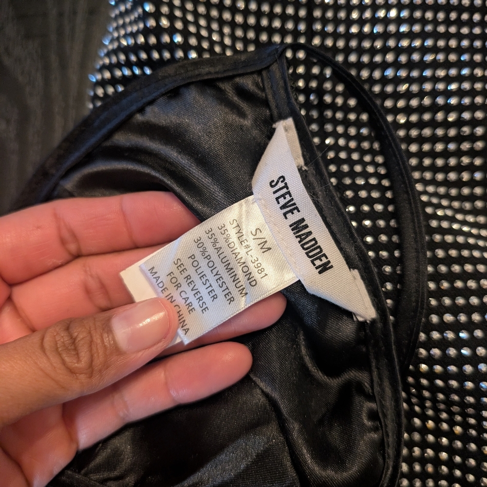 Steve Madden Rhinestone Two Piece - Picture 2 of 5